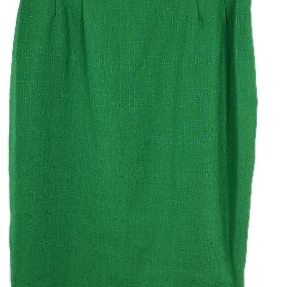 Kasper 2-piece Green Skirt Suit Set with Short Sleeves. Size 8 - Picture 4 of 4